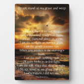 Stehen Sie nicht an meinem Grab und Gedicht Fotoplatte (Vorderseite)