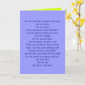 Stehen Sie nicht an meinem Grab und weinenIch bin Karte (Gelbe Blume)