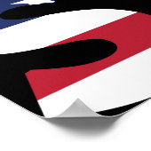 Stehen Sie nur für die amerikanische Flagge Poster (Ecke)