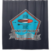Stehen Sie oben Paddel-Plakat Duschvorhang (Vorderseite)