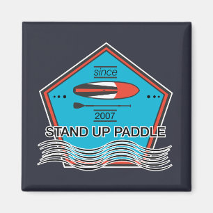 Stehen Sie oben Paddel-Plakat Magnet