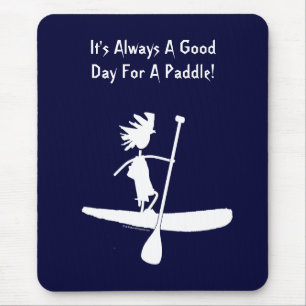 Stehen Sie oben Paddel-Silhouette-Entwurf Mousepad