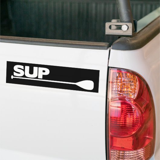 Stehen Sie oben Paddel SUP (dunkel) Autoaufkleber (Auf Lkw)