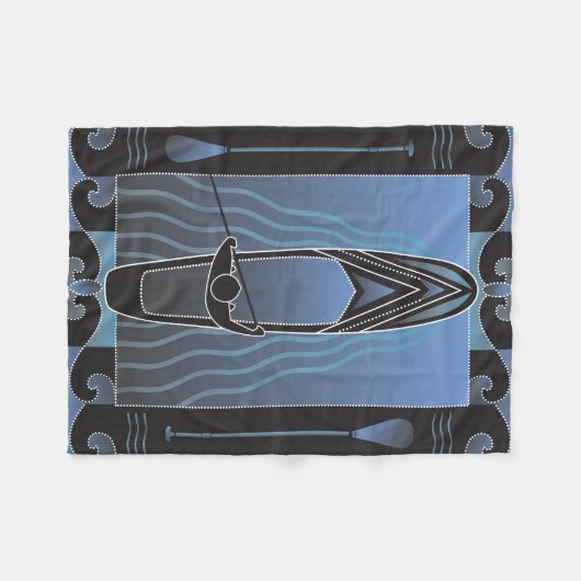 Stehen Sie oben Paddleboarder Fleecedecke (Vorderseite (Horizontal))