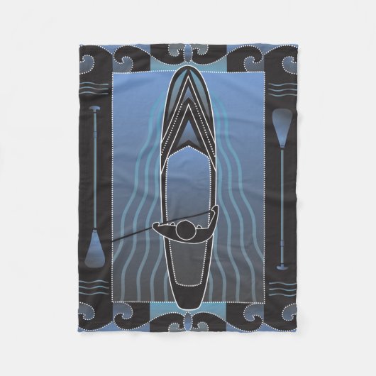 Stehen Sie oben Paddleboarder Fleecedecke (Vorderseite)