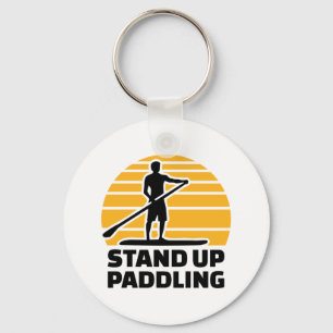 Stehen Sie oben schaufelnd Schlüsselanhänger