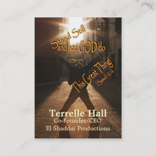 Stehen Sie ruhige Visitenkarte