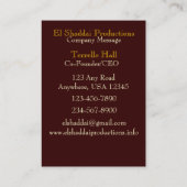 Stehen Sie ruhige Visitenkarte (Rückseite)