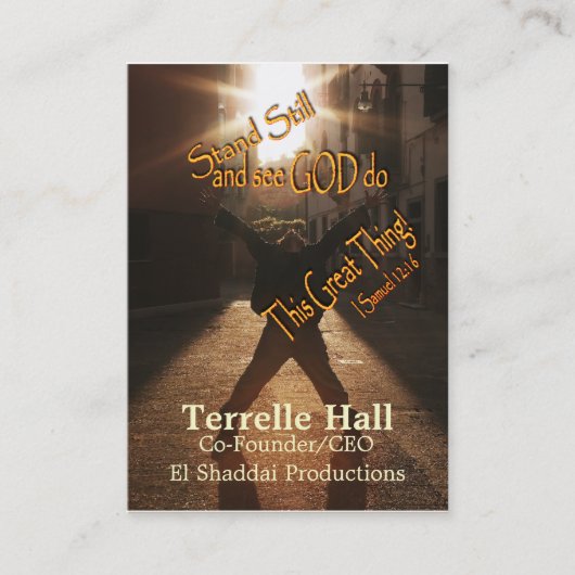 Stehen Sie ruhige Visitenkarte (Vorderseite)