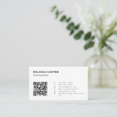 Stehen Sie sich einfach heraus | QR-Code und Logo Visitenkarte (Stehend Vorderseite)