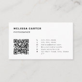 Stehen Sie sich einfach heraus | QR-Code und Logo Visitenkarte (Vorderseite)