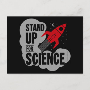 Stehen Sie sich für die Science-Rakete ein Postkarte