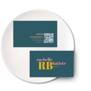 Stehen Sie sich stilvoll heraus Retro Social Med Visitenkarte