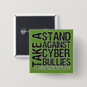 Stehen Sie vor Cyberbullies! Button (Vorne & Hinten)