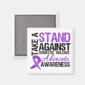 Stehen Sie vor häuslicher Gewalt. Magnet (Vorderseite/Rückseite)