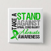 * Stehen Sie vor Rückenmarksverletzungen. Button (Vorderseite)