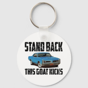 Stehen Sie zurück diese Ziegen-Tritte Schlüsselanhänger