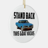 Stehen Sie zurück diese Ziegen-wirklich Tritte Keramik Ornament (Rechts)