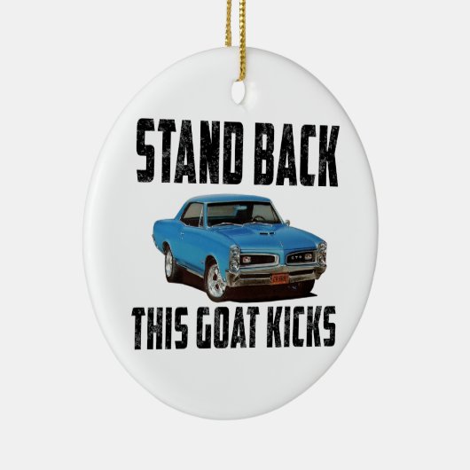 Stehen Sie zurück diese Ziegen-wirklich Tritte Keramik Ornament (Rechts)