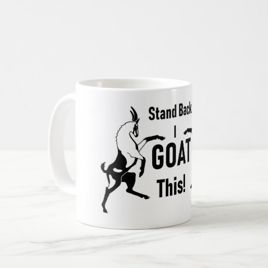 stehen Sie zurück mich Ziege dieses Kaffeetasse (Vorderseite Links)
