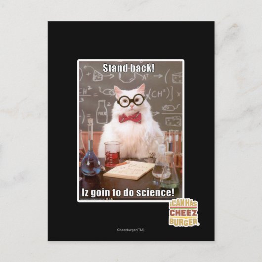 Stehen Sie zurück! Postkarte (Vorderseite)