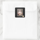 Stehen Sie zurück! Quadratischer Aufkleber (Tasche)