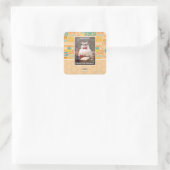 Stehen Sie zurück! Quadratischer Aufkleber (Tasche)