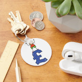 Stehend am Pfund Schlüsselanhänger