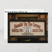 Stehend an der Ecke in Winslow, AZ. Postkarte (Vorne/Hinten)