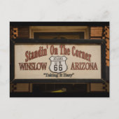 Stehend an der Ecke in Winslow, AZ. Postkarte (Vorderseite)