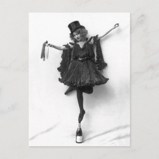 Stehend auf Champagne Postkarte (Vorderseite)