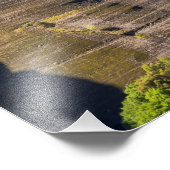 Stehend auf der Bergspitze Fotodruck (Ecke)