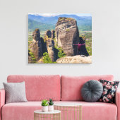 Stehend auf der Bergspitze Leinwanddruck (Insitu (Wohnzimmer))