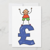 Stehend auf der Einladung zur Pfund-Währung (Vorderseite)