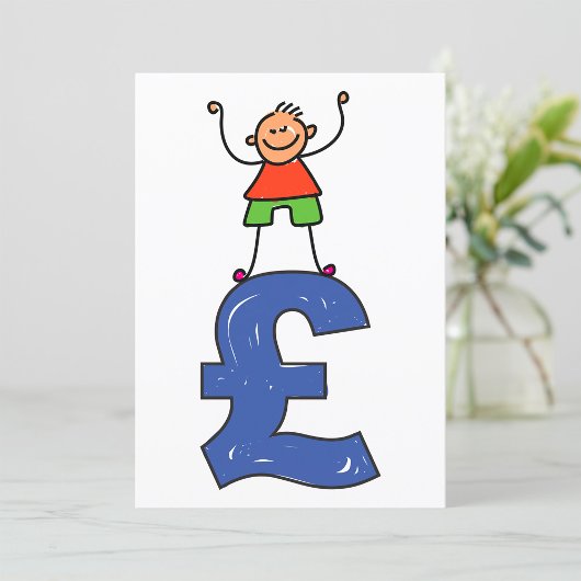 Stehend auf der Einladung zur Pfund-Währung