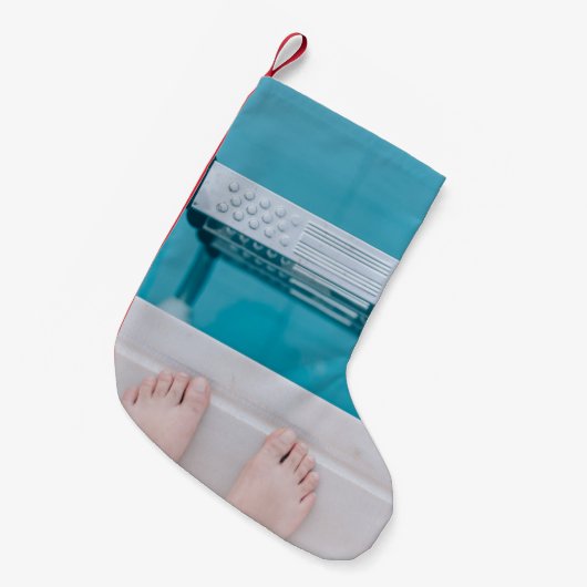 Stehend auf der Poolleiter Kleiner Weihnachtsstrumpf (Vorderansicht (hängend))