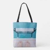 Stehend auf der Poolleiter Tasche (Rückseite)