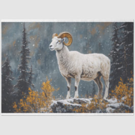 Stehend auf der Snowy Mountain Decoupage Seidenpapier