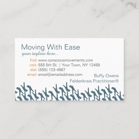 Stehend auf Wiederholungs-Geschäfts-Karten Visitenkarte (Rückseite)