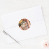 Stehend Baby Hamster Runder Aufkleber (Umschlag)