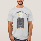 Stehend Bald-Adler-Illustration T-Shirt (Vorderseite)