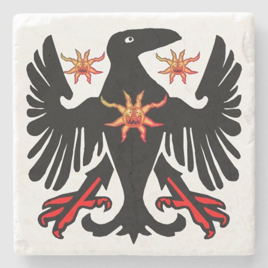 Stehend Crow Steinuntersetzer (Vorderseite)