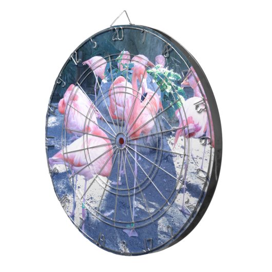 Stehend Flamingo Dartscheibe (Vorderseite rechts)