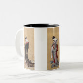 Stehend Geisha Zweifarbige Tasse (Vorderseite Links)