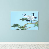Stehend gekrönter Kranich Leinwanddruck (Insitu (Holzboden))