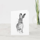 Stehend Hare Dankeskarte (Vorderseite)