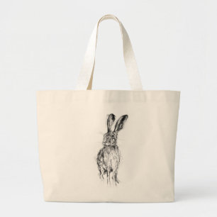 Stehend Hare Jumbo Stoffbeutel