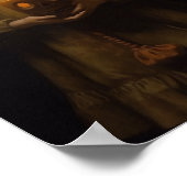 Stehend im Dunkeln Poster (Ecke)