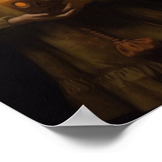 Stehend im Dunkeln Poster (Ecke)