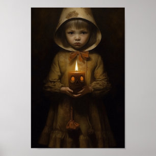 Stehend im Dunkeln Poster